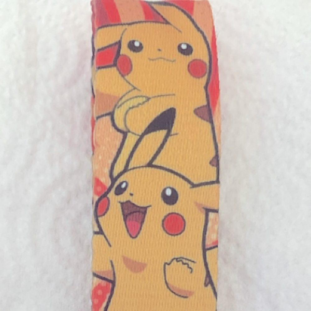 TRENDING Pokemon wrist keychain Heavy duty gamer Anime Black accents keyring NEW - Picture 2 of 7